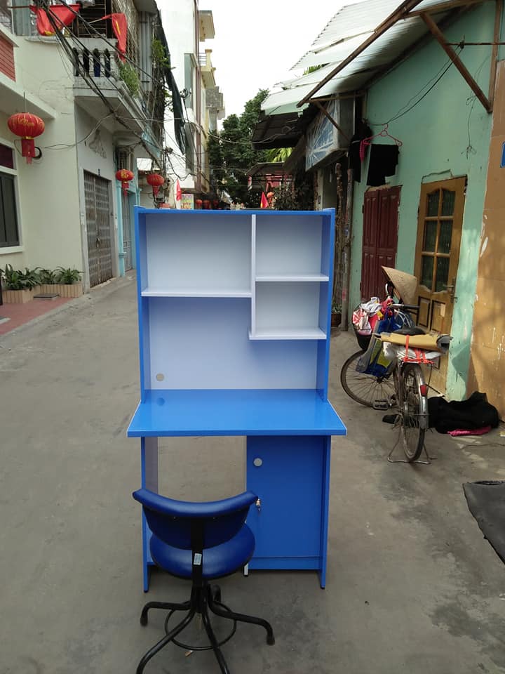 Bàn Học Sinh Nhựa  Đài Loan Ngang 80cm - Màu Xanh